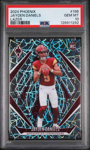 PSA 10 Jayden Daniels Lazer #198 Rookie Card (Cabinet)