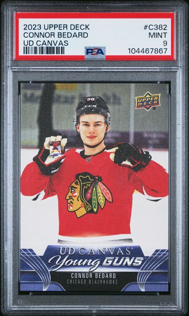 PSA 9 Bedard #C382 UD Canvas Young guns (Cabinet)