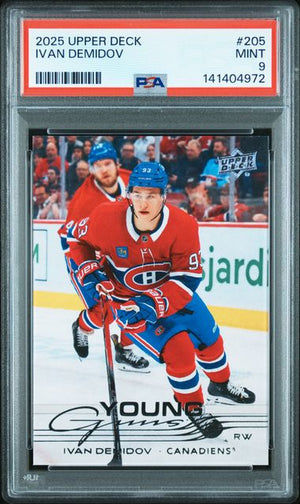 Psa 9 Ivan Demidov #205 young guns (Cabinet)