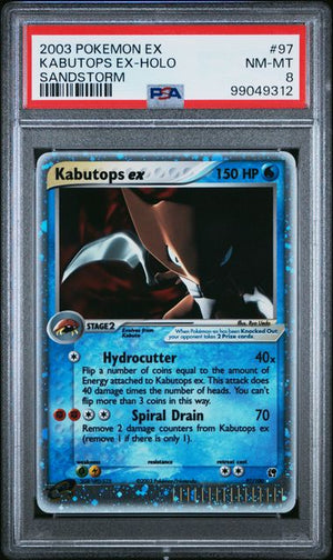 PSA 8 Kabutops Ex Holo Ex Sandstorm #97 (Cabinet)