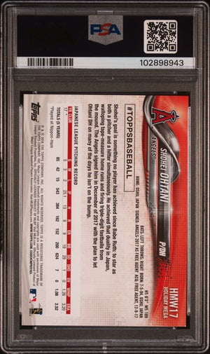 PSA 10 Shohei Ohtani #17 Metallic Snowflake 2018 Topps Holiday (Cabinet)