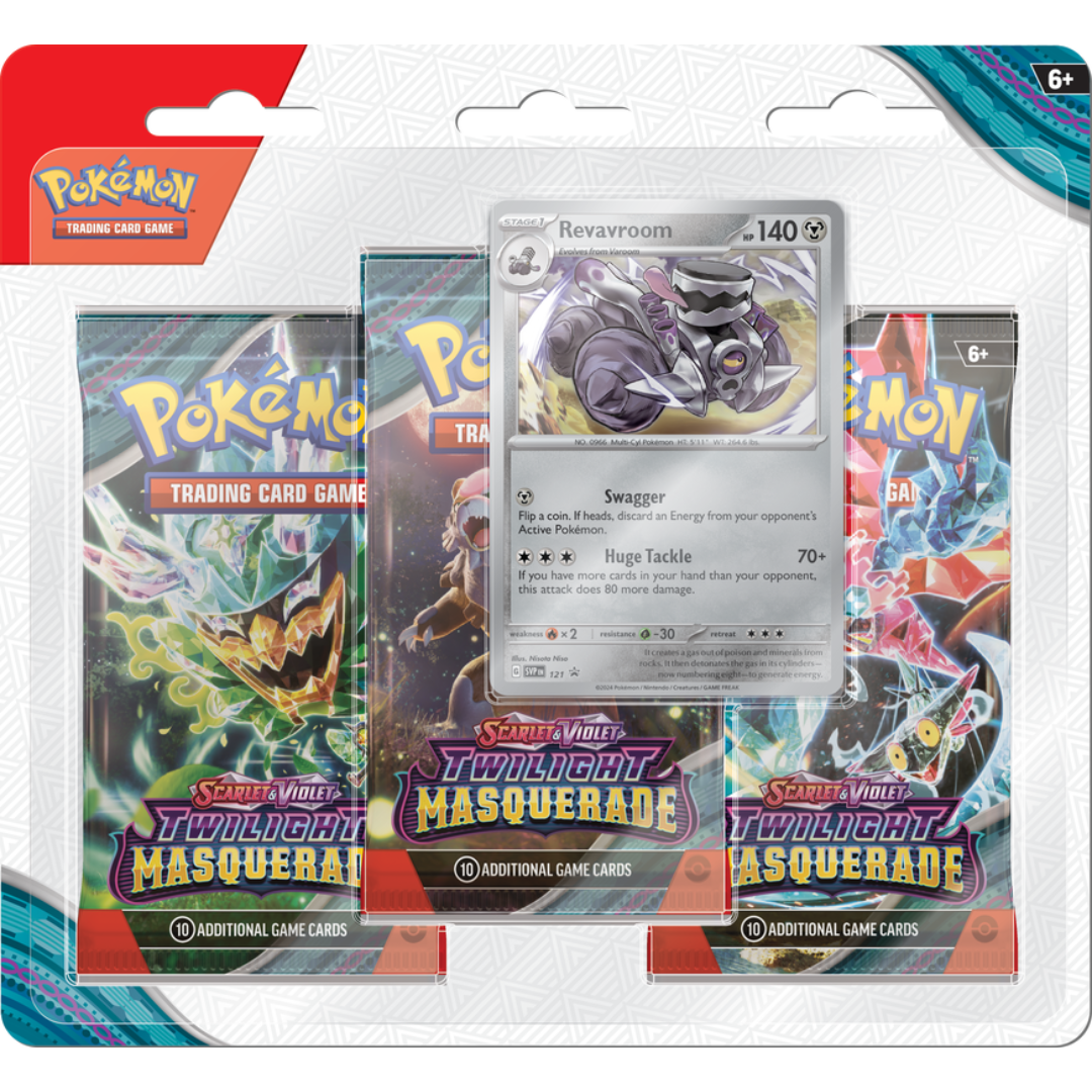 Pokemon SV06 Twilight Masquerade 3 Pk Blister- Revavroom LIMIT 2