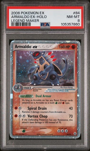 PSA 8 Armaldo Ex #84 Legend Maker (Cabinet-NM)