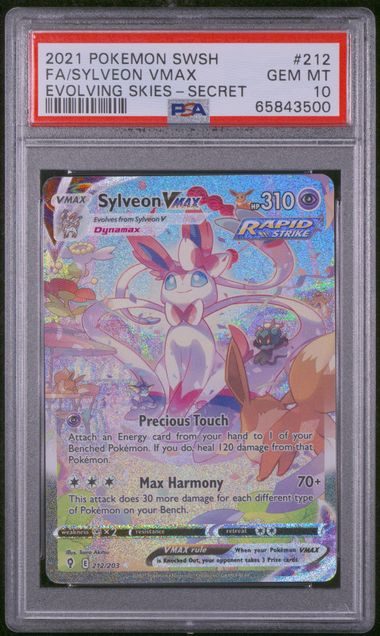 PSA 10 Sylveon #212 evolving skies (Cabinet)