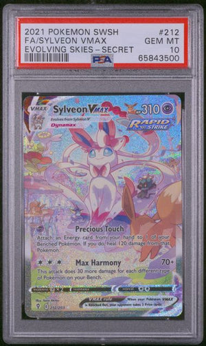 PSA 10 Sylveon #212 evolving skies (Cabinet)