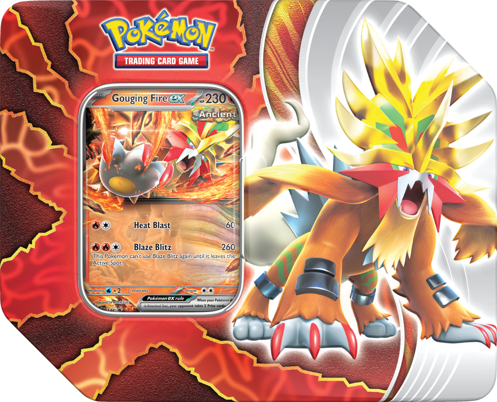 Pokemon Paradox Destinies Tin (Gouging Fire) LIM 8
