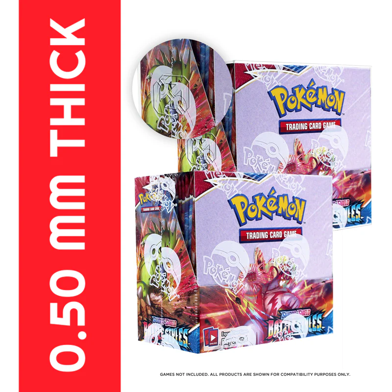 ER Display Pokémon Booster Large Box PET Protector Soft Crease 5Pk