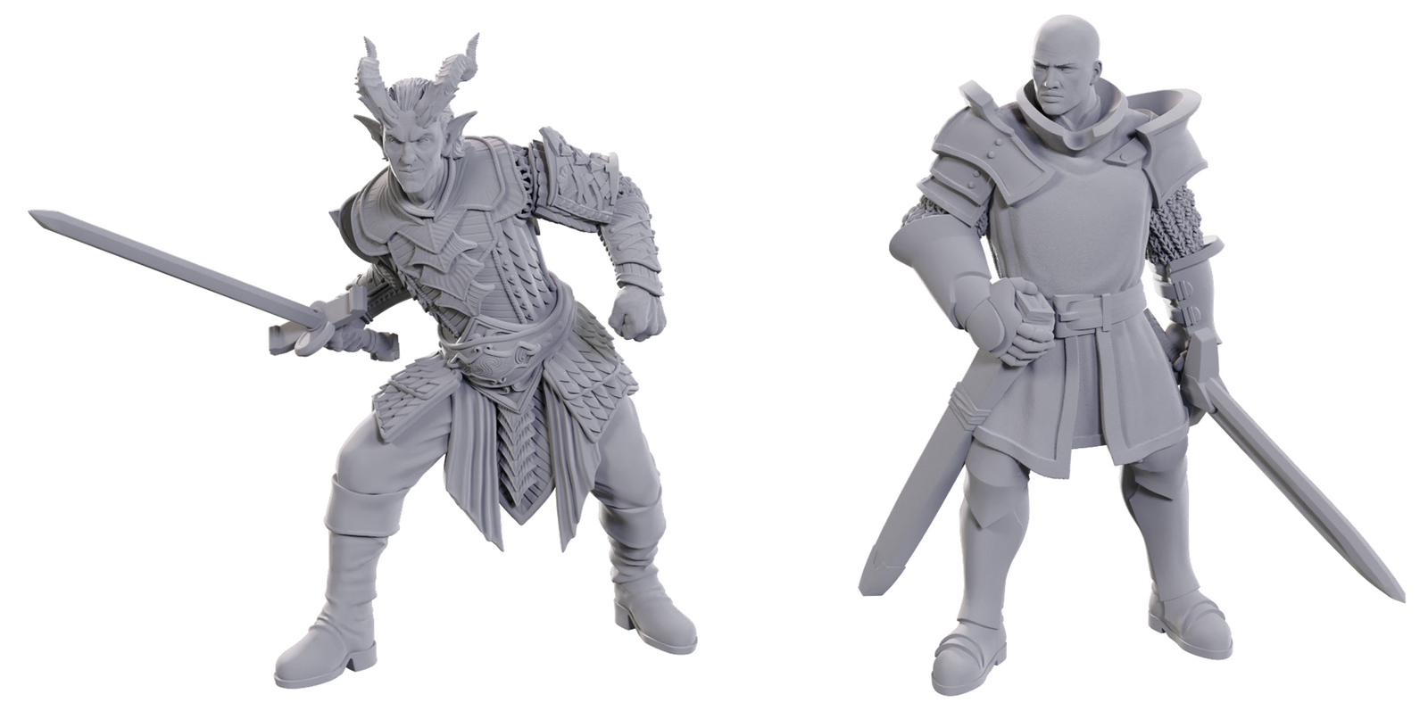 DND Unpainted Minis Special Edition Baldur's Gate 3 -Ulder Ravengard & Zevlor