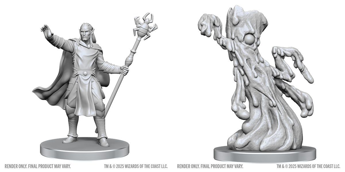 DND Unpainted Minis WV28 Drow Mage & Yochlol