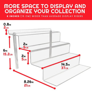 ER Acrylic Display Stand 4-Step 2Pk