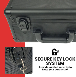 ER Red and Silver Graded Card X Case 3 Rows Key Lock Good For 90 Cards