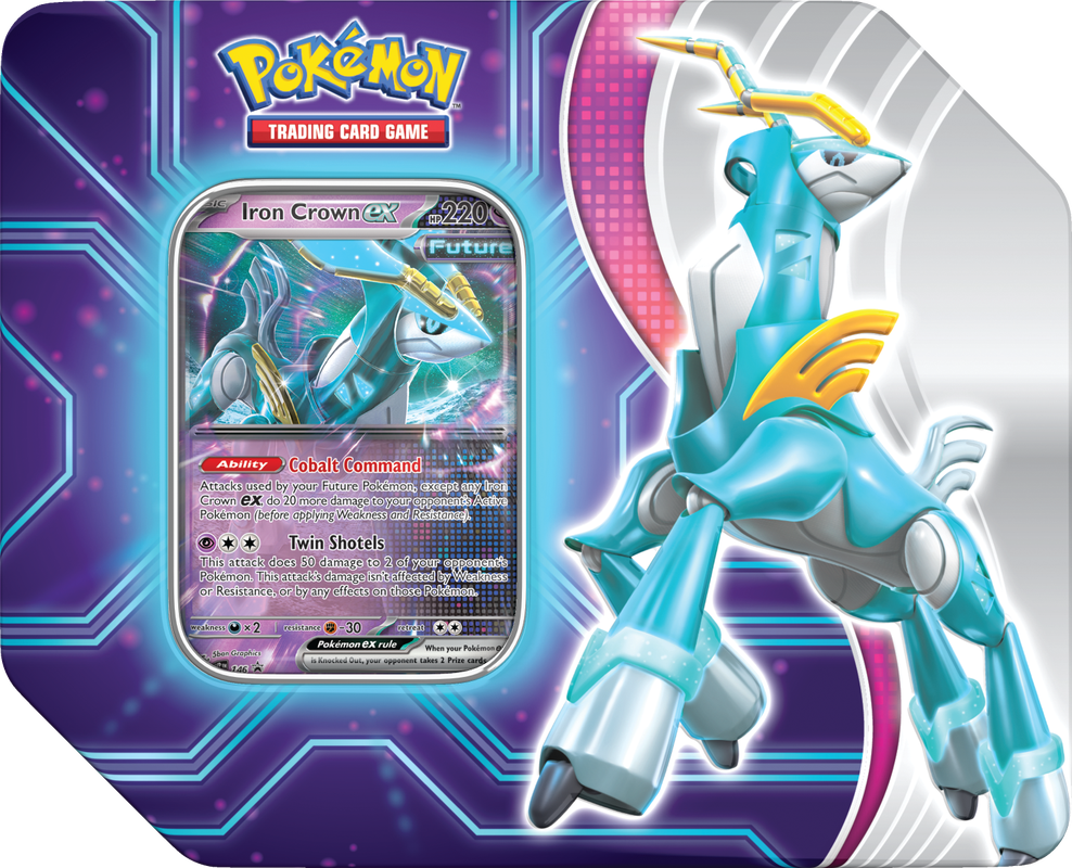 Pokemon Paradox Destinies Tin (Iron Crown) LIM 8