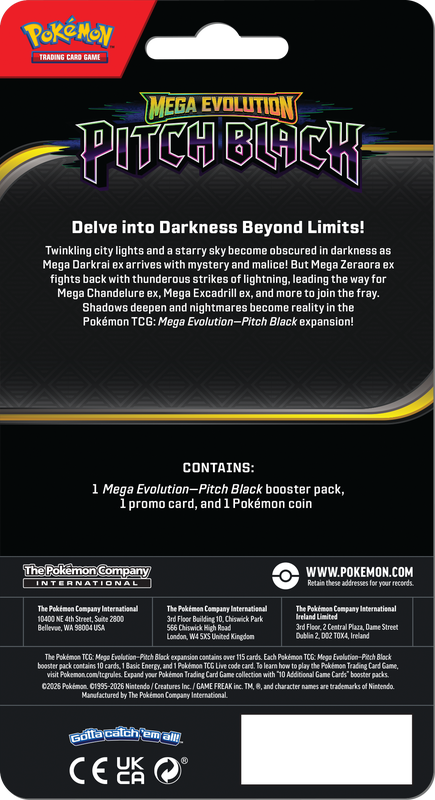 Pokémon ME05 Pitch Black Checklane Blister - Limit 8