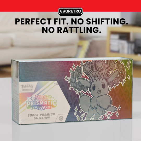 ER Pet Protector For Pokemon Prismatic Evolutions Super Premium Collection Box 2pk
