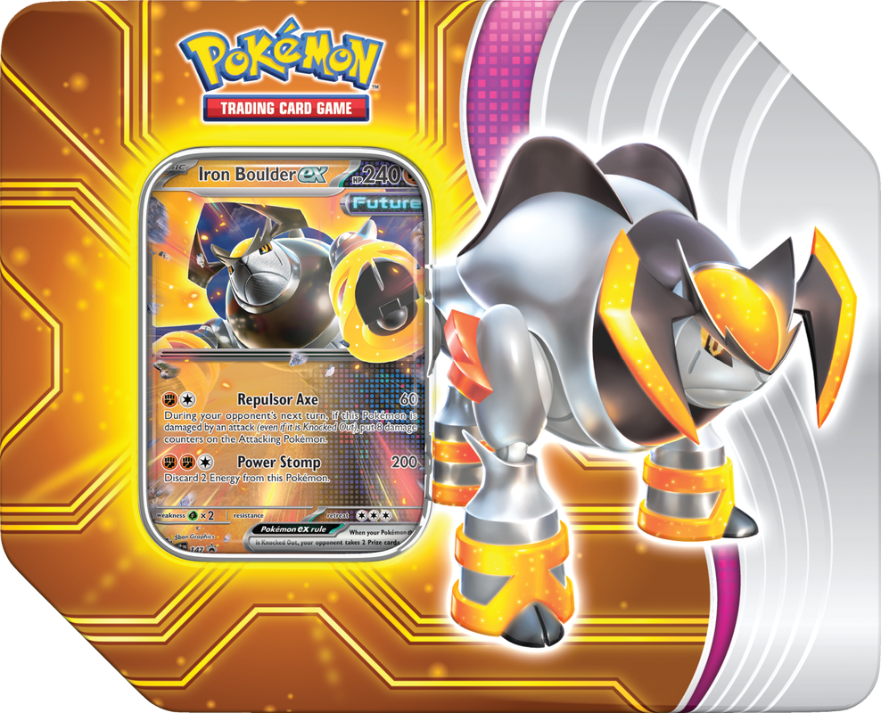 Pokemon Paradox Destinies Tin (Iron Boulder) LIM 8
