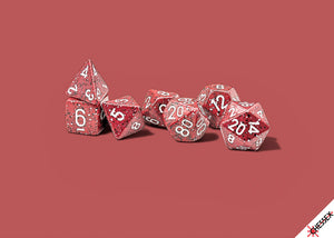 Speckled  7-Die Set Polyhedral Lava Stone