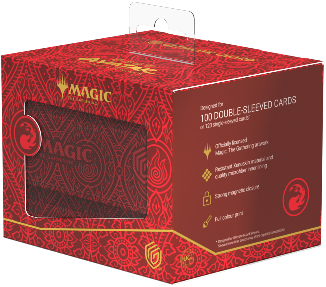 UG Deck Case Sidewinder 100+ Xenoskin MTG Avatar The Last Airbender- Mana Symbol Red