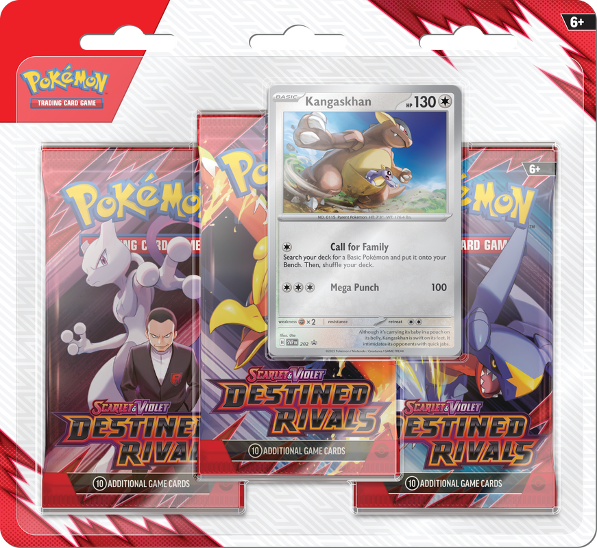 Pokémon SV10 Destined Rivals 3PK Blister- Zebstrika LIM 1