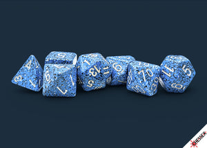 Speckled 7-Die Set Polyhedral Ocean Stone