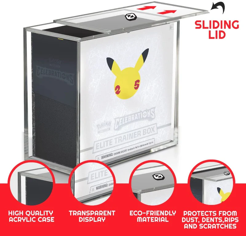 Pokemon Elite Trainer Box w/ Sliding Lid Anti-UV - Acrylic Protector