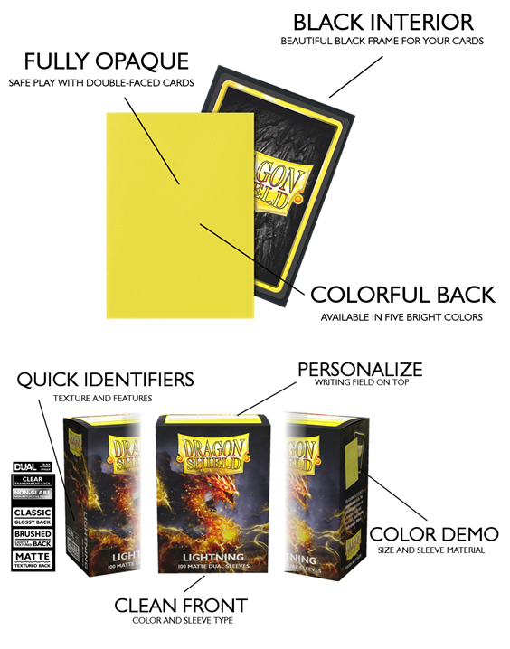Dragon Shield: Dual Matte Lightning 100ct Sleeves