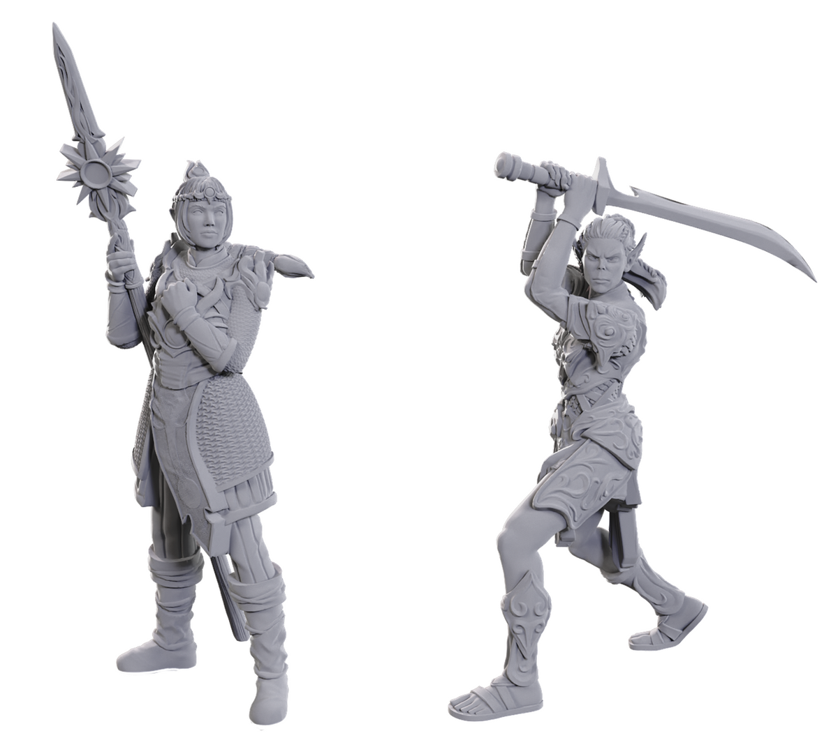 DND Unpainted Minis Special Edition Baldur's Gate 3 - Lae'zel & Shadowheart
