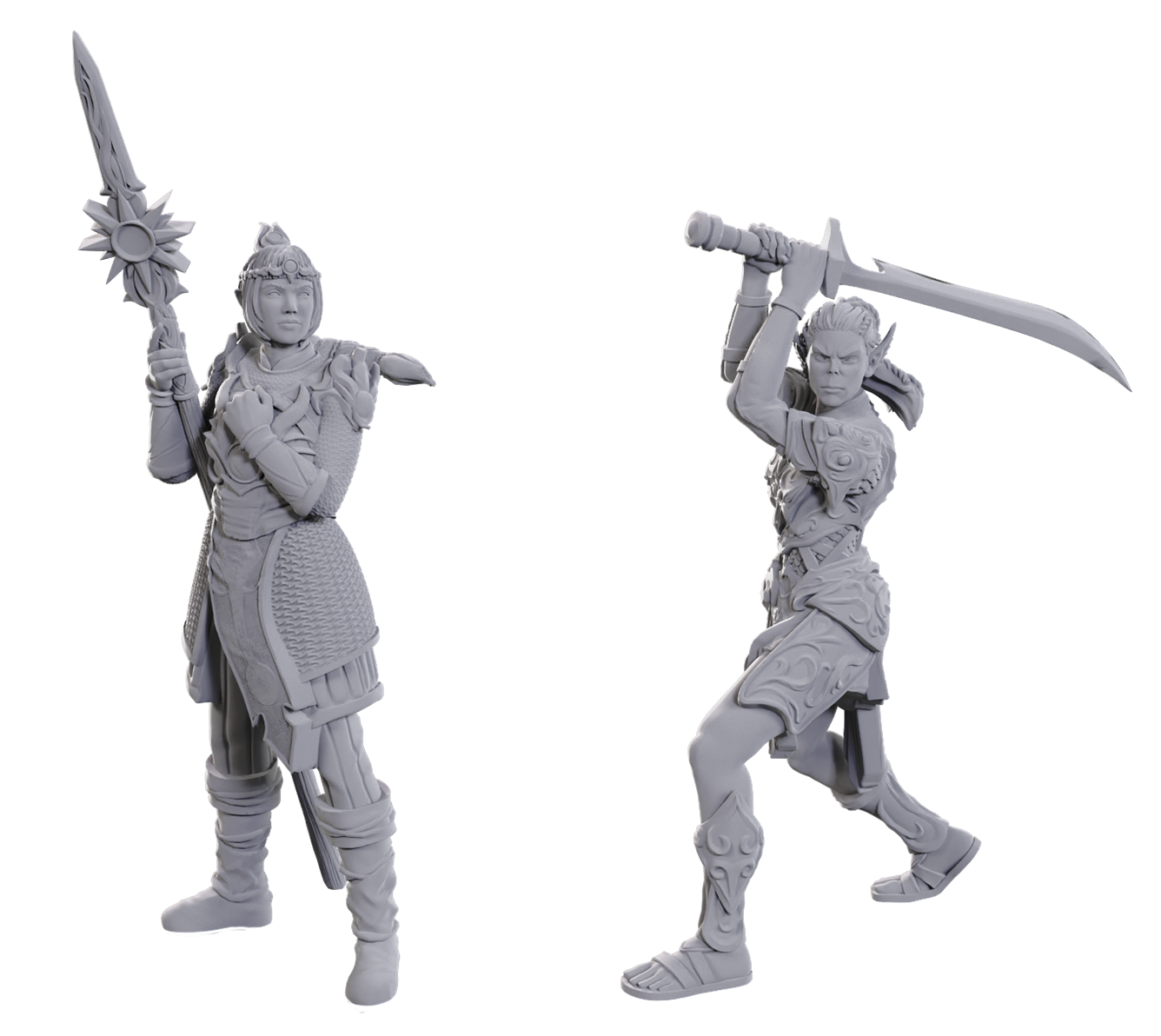 DND Unpainted Minis Special Edition Baldur's Gate 3 - Lae'zel & Shadowheart