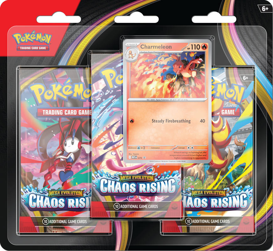 Pokemon ME04 Chaos Rising 3pk Blister Limit 4