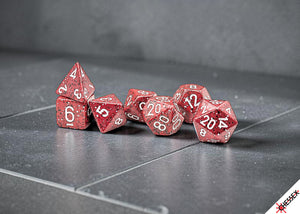 Speckled  7-Die Set Polyhedral Lava Stone