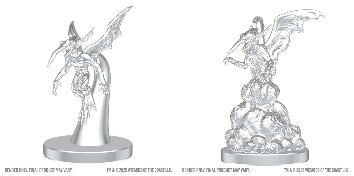 DND Unpainted Minis WV28 Ice Mephit & Dust Mephit