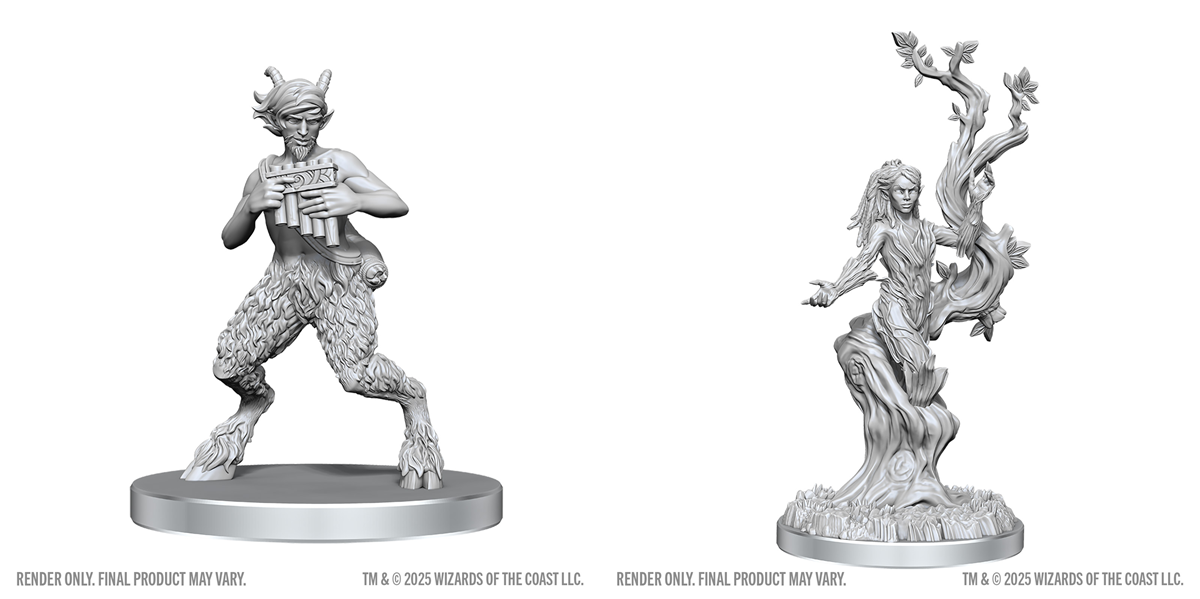 DND Unpainted Minis WV28 Satyr & Dryad