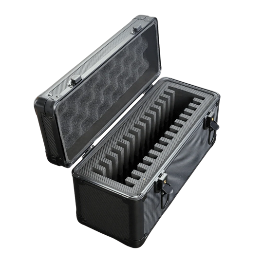 ER 15-Slab Case Individual Slot With Handle Black