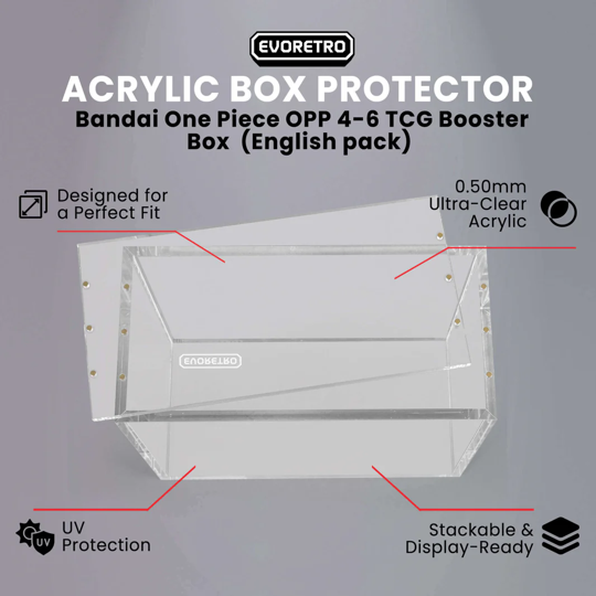 ER Acrylic Case Display For Bandai One Piece TCG Booster Box EN