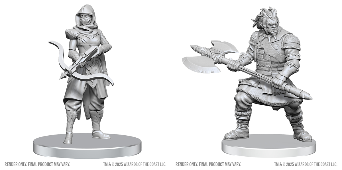 DND Unpainted Minis WV28 Assassin & Berserker