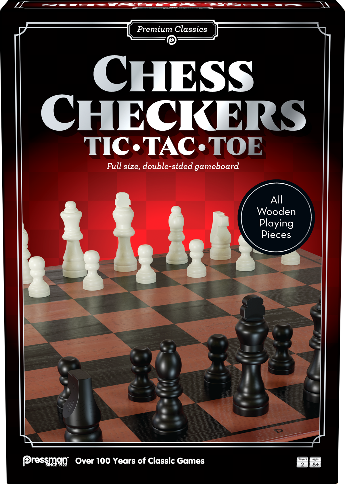 Chess, Checkers, Tic Tac Toe: Pressman Premium Classics
