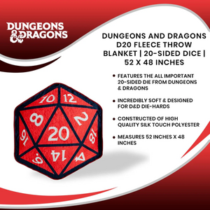 DND Fleece Throw Blanket D20 52x48