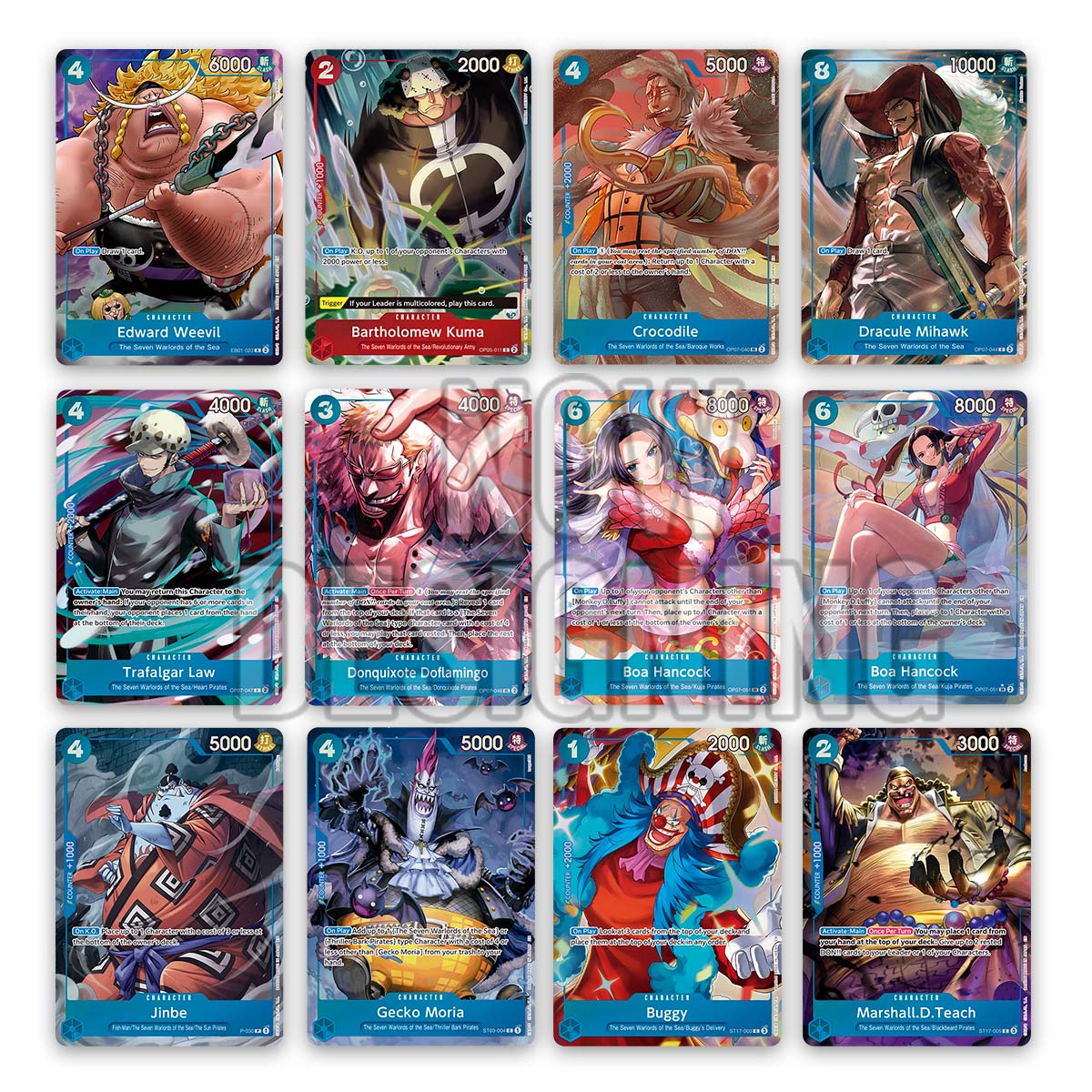 One Piece CG 9Pkt Binder Set Seven Warlords Of The Sea