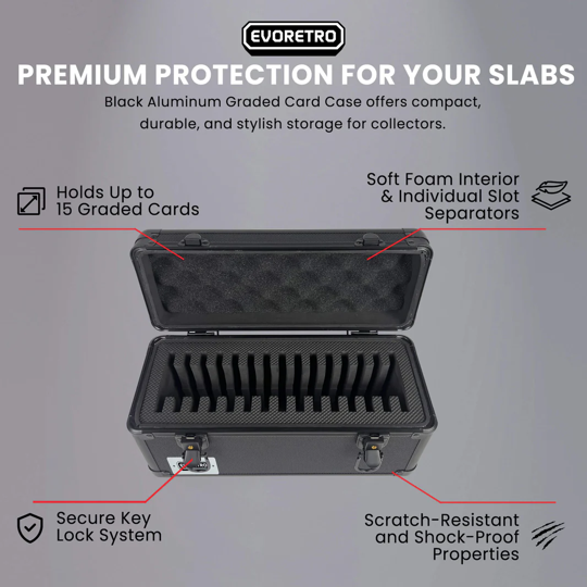 ER 15-Slab Case Individual Slot With Handle Black