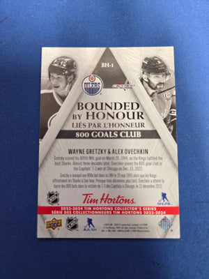 Wayne Gretzky / Alex Ovechkin 800 goals club #BH-1 (cabinet-NM)