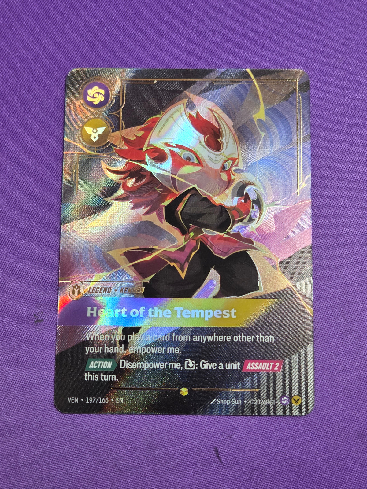 Kennen - Heart of the Tempest (Overnumbered) (197/166) - Vendetta Foil (Cabinet-NM)