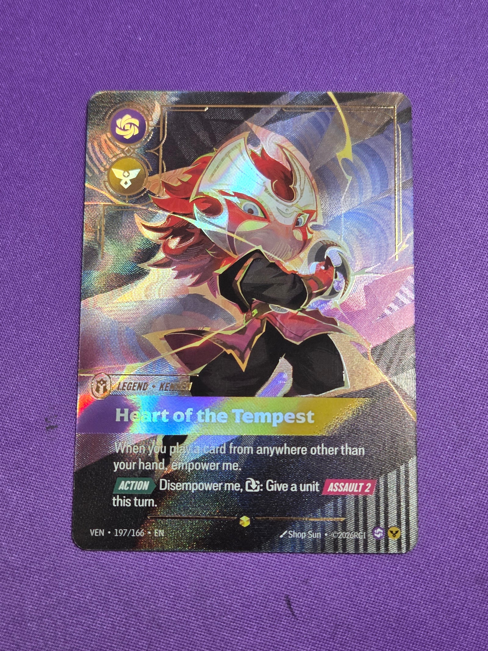 Kennen - Heart of the Tempest (Overnumbered) (197/166) - Vendetta Foil (Cabinet-NM)