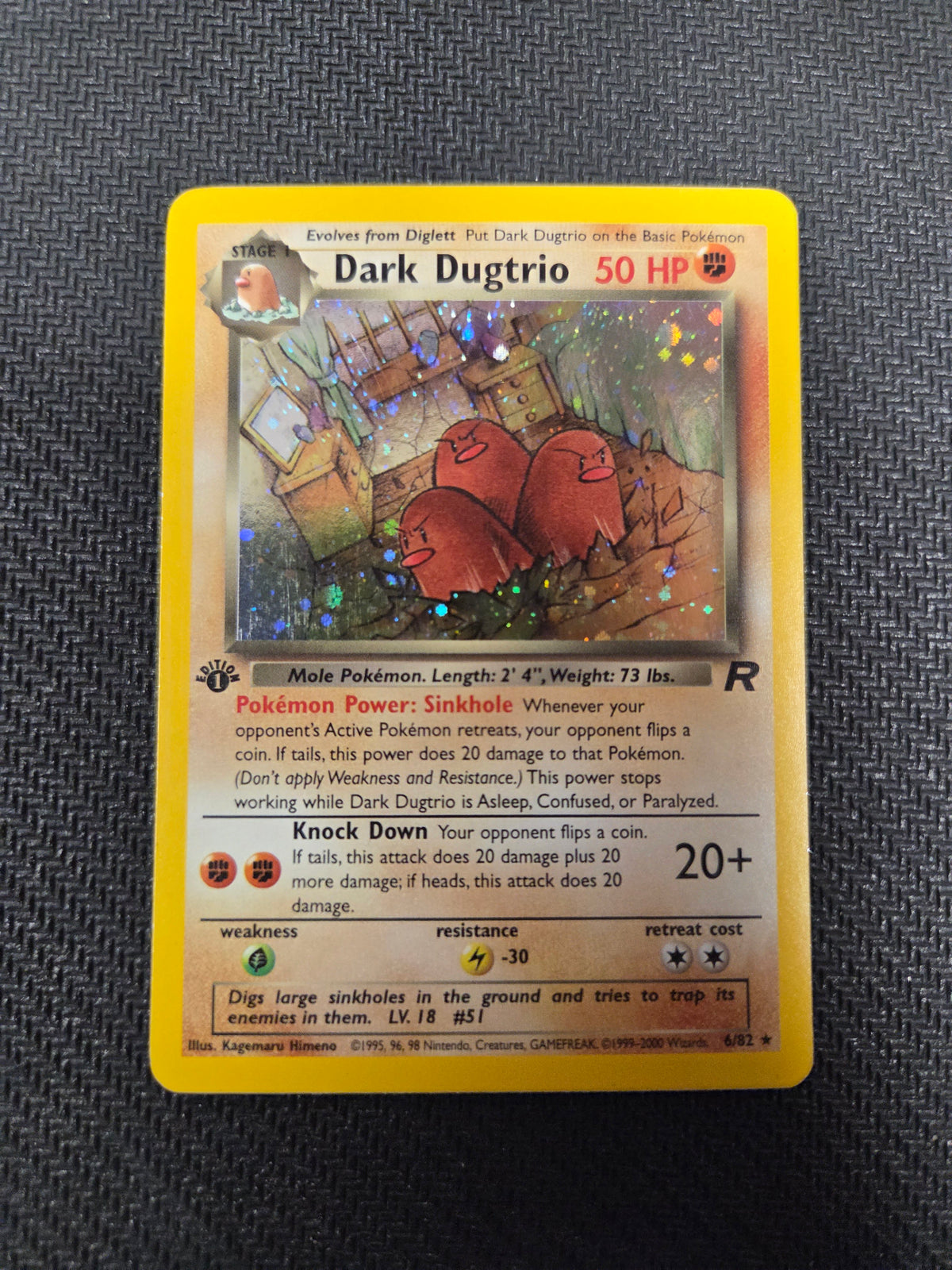 Dark Dugtrio 6/82 1st Edition Holofoil (Cabinet-LP)