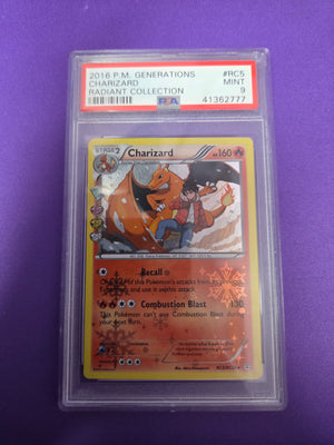 PSA 9 Charizard #RC5 Radiant Collection (Cabinet)