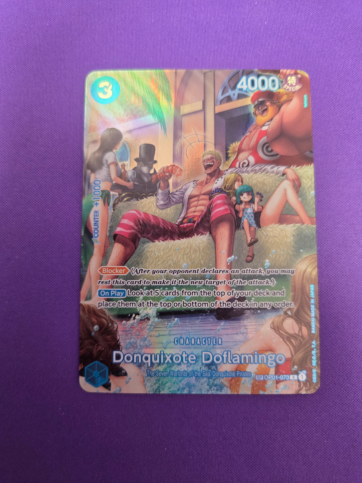 Donquixote Doflamingo (SP) (OP01-073) - 500 Years in the Future Foil (Cabinet-NM)