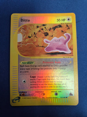 Moderetly Played Ditto (51)/144 Common Reverse Holofoil (Cabinet-MP)