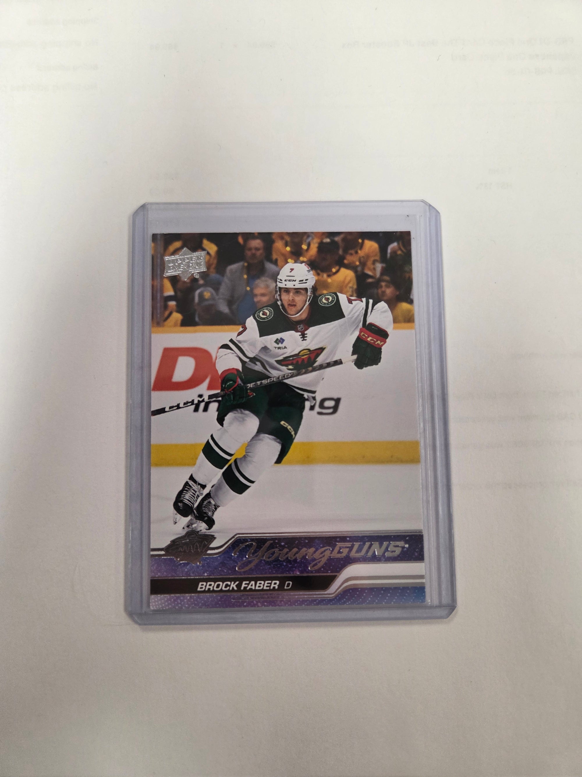 Brock Faber 2023-24 upper deck series 1 #215 (cabinet)