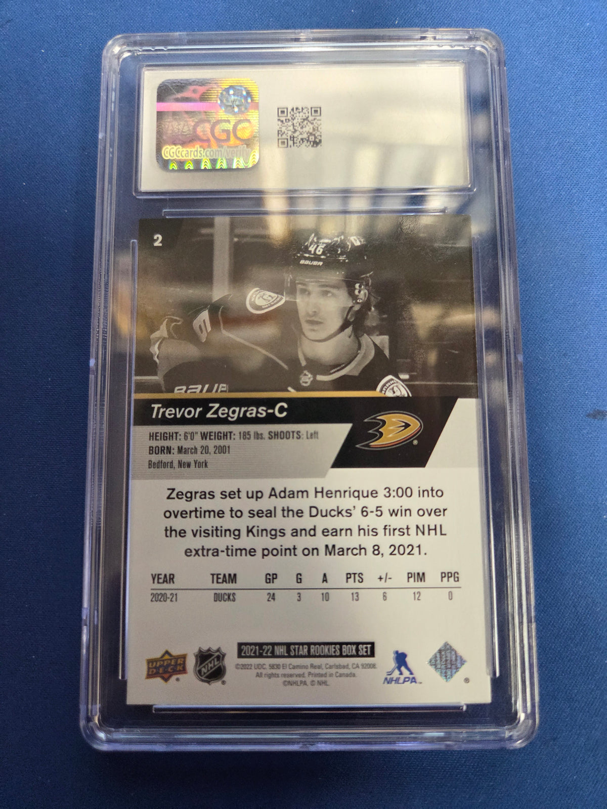 CGC 9 Trevor Zegras NHL Star Rookies #2 (Cabinet)