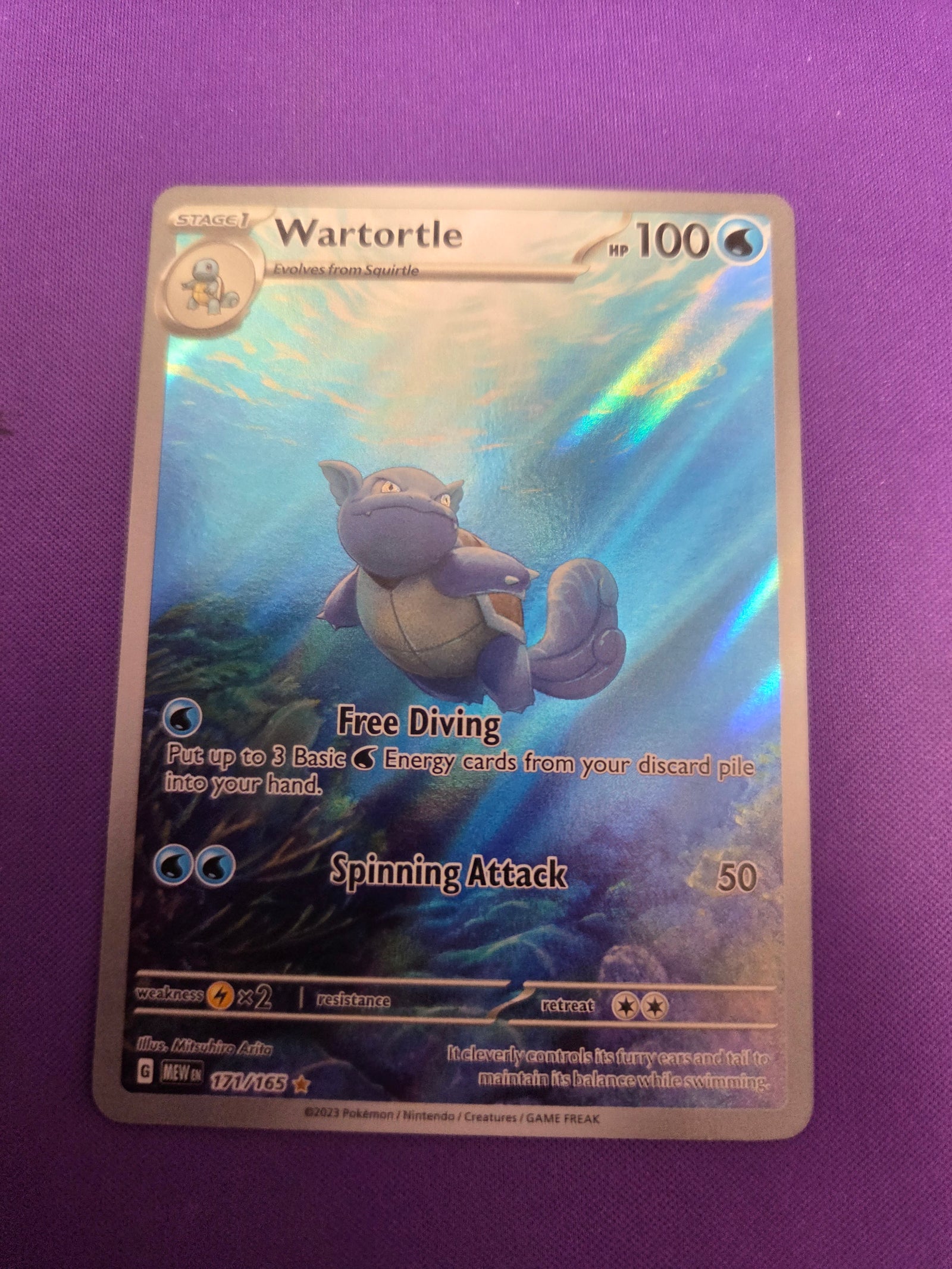 Wartortle - 171/165 (171) Illustration Rare Holofoil (Cabinet-NM)