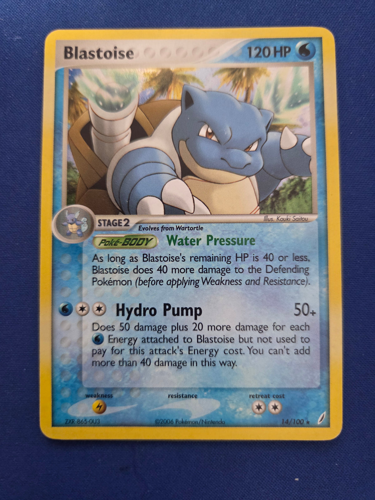 Moderately Played Blastoise #14 EX Crystal Guardians Holo Rare Holofoil (Cabinet)