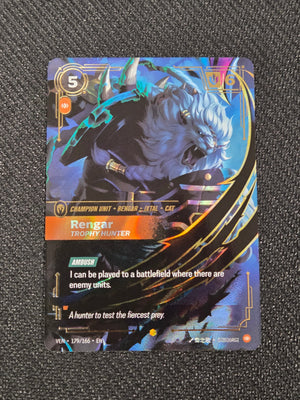 Rengar - Trophy Hunter (Overnumbered) (179/166) - Vendetta Foil (Cabinet-NM)